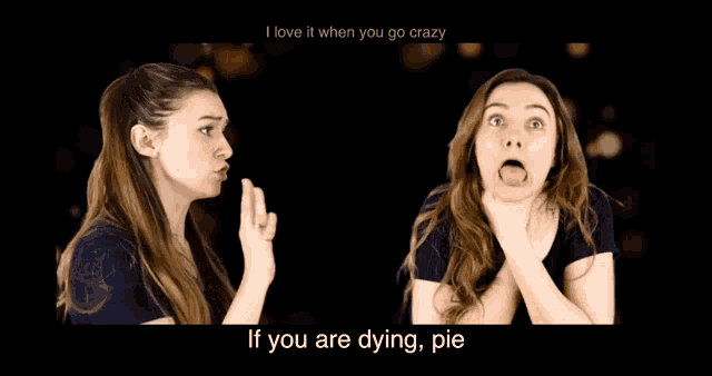 two women standing next to each other with the words " you take all my inhibitions you can use all my blogs "