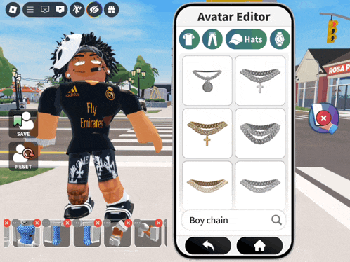 a boy wearing a fly emirates shirt is in the avatar editor app