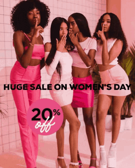 a huge sale on women 's day advertisement