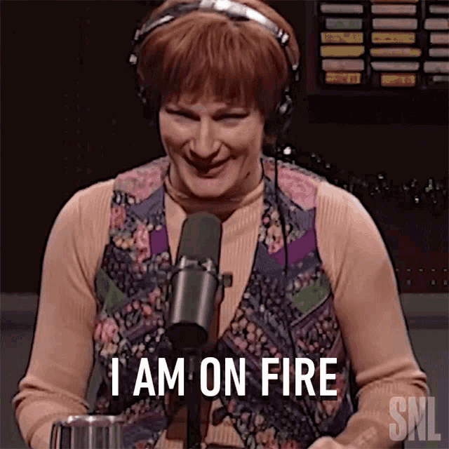 I Am On Fire Ana Gasteyer GIF - I Am On Fire Ana Gasteyer Saturday Night Live GIFs