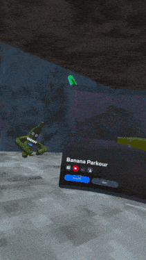 a screenshot of a game called banana parkour on a computer screen