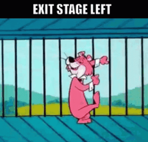 Exit Stage Left Snagglepuss GIF - Exit Stage Left Snagglepuss Im Outta Here GIFs