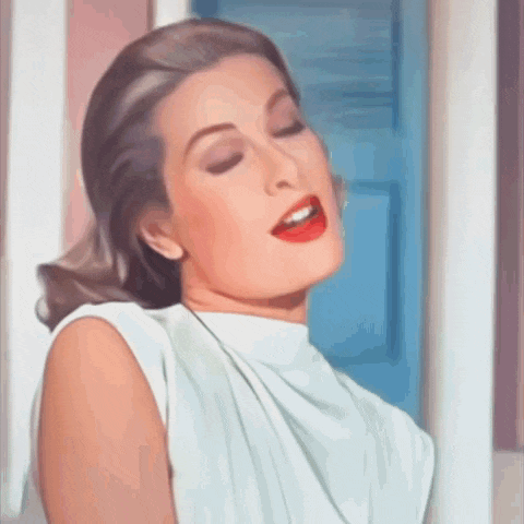 a painting of a woman with red lipstick on her lips