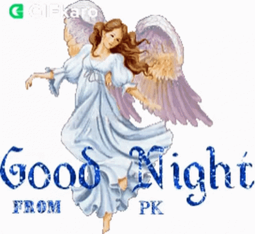 Good Night From Pk Gifkaro GIF - Good Night From Pk Gifkaro Angel GIFs
