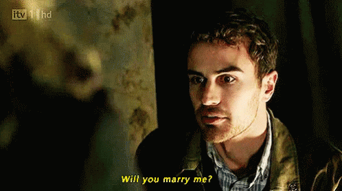 Popping The Question GIF - Marry Me Theo James Will You Marry Me GIFs