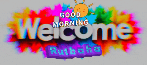 a colorful sign that says " good morning welcome "