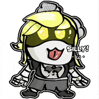 a cartoon character is wearing a mask and says silly ..