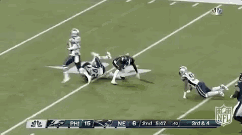 a football game between the patriots and the eagles is being played on nbc
