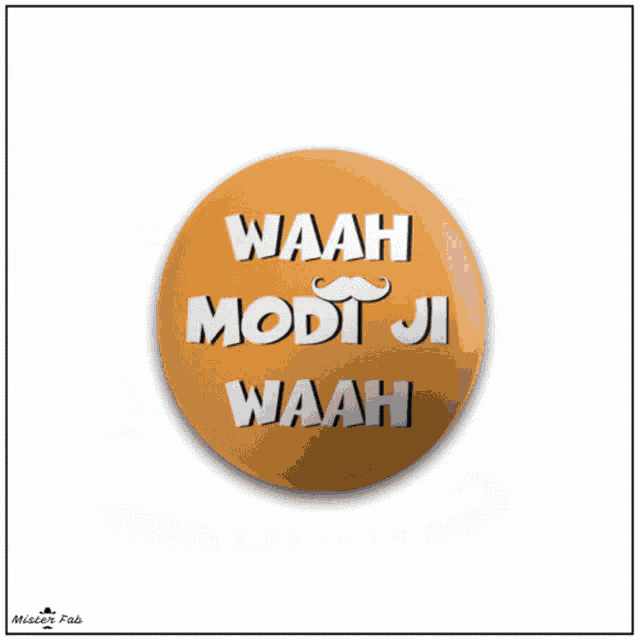 a man wearing a black t-shirt that says waah mod ji waah
