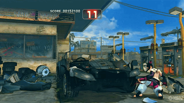 a video game with a score of 11 points