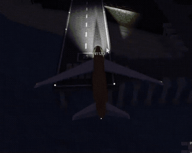 an airplane is on a runway with the number 11120
