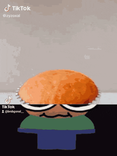 a cartoon drawing of a hamburger sitting on a table with a tiktok watermark