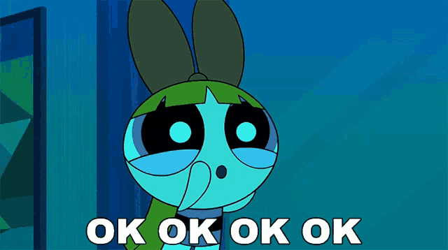 a cartoon character says ok ok ok