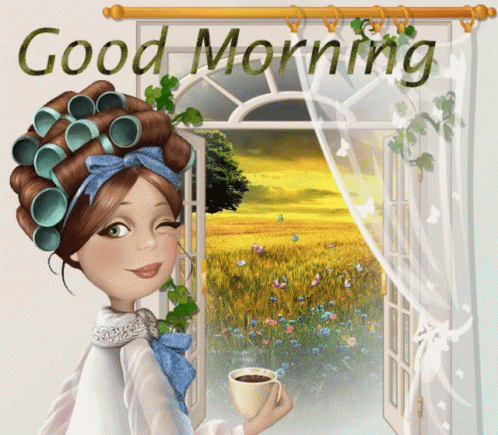Good Morning Wink GIF - Good Morning Wink Coffee GIFs