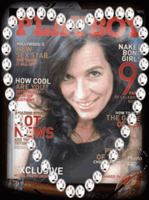 a woman is on the cover of a magazine called playboy