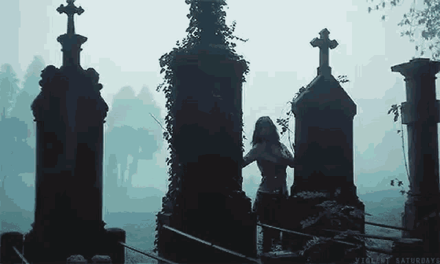 Chasing Cemetery GIF - Chasing Cemetery Woman GIFs