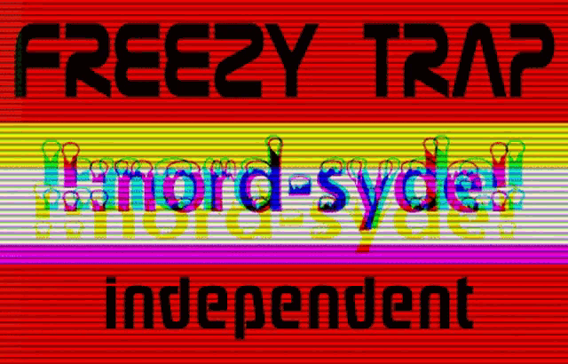 a colorful sign that says freezy trap independent on it