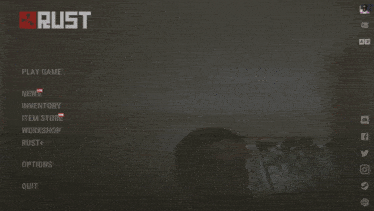 a screenshot of a game called rust with a blurred image of a person