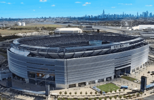 an aerial view of the metlife stadium in new york