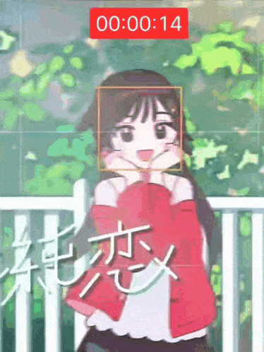 a cartoon of a girl with a timer that reads 00:00 14