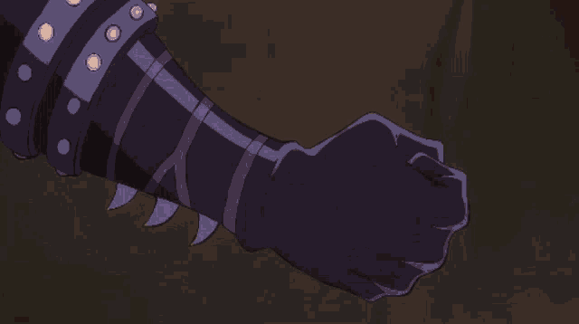 a cartoon drawing of a fist with a fire coming out of it