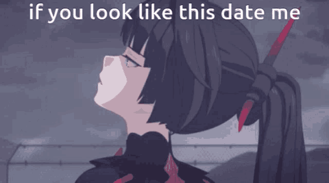 a picture of a girl with the words if you look like this date me below her