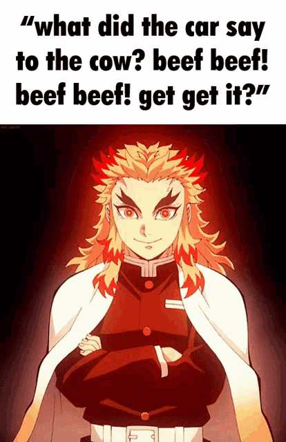 Rengoku Wants To Make You A Mother Beef Beef GIF - Rengoku Wants To Make You A Mother Beef Beef Okbc GIFs