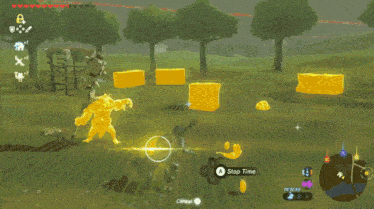 a video game screen shows the time as 10:00