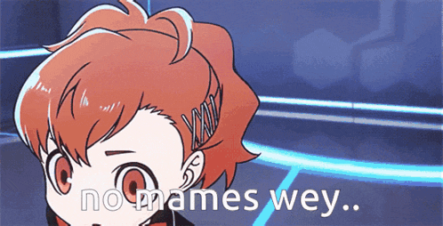 a cartoon of a girl with the words " no mames wey " on the bottom