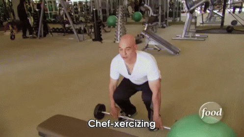 Working Out With The Chefs. GIF - Chef Exercise Workout GIFs