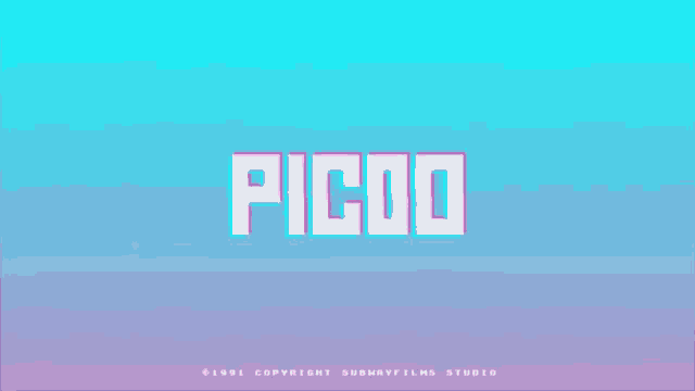 a blue and purple background with the word picoo