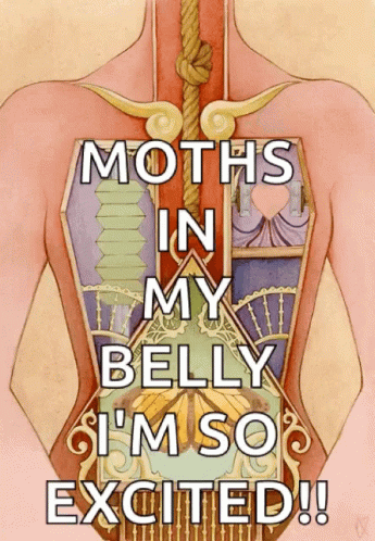 Love Moths In My Belly GIF - Love Moths In My Belly Im So Excited GIFs
