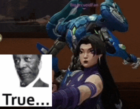 a picture of a man and a woman with the words true behind them