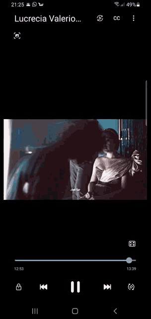 a video playing on a phone with the name lucrecia valerio