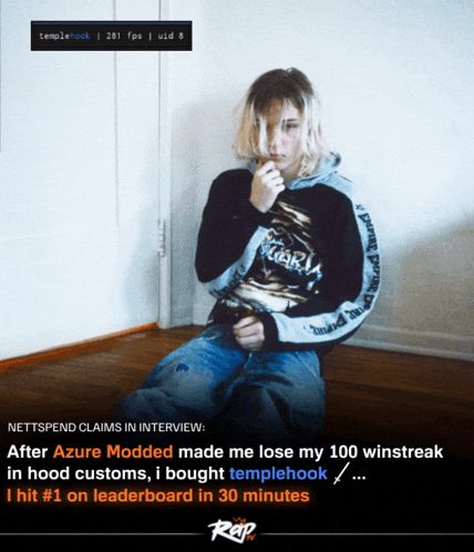 a picture of a person sitting on the floor with the caption after azure modded made me lose my 100 winstreak