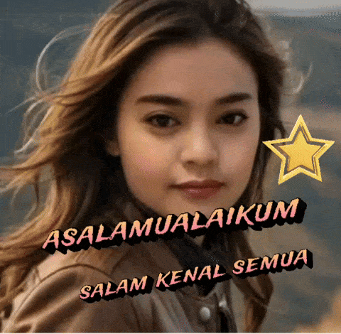 a picture of a woman with the words " assalamualaikum " written on it