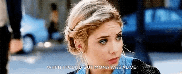 a woman says when i found out mona was alive on a street
