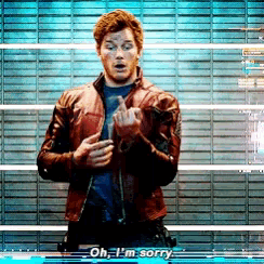 a man in a leather jacket is giving the middle finger and says oh i 'm sorry