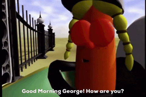Veggietales Good Morning George GIF - Veggietales Good Morning George Good Morning GIFs