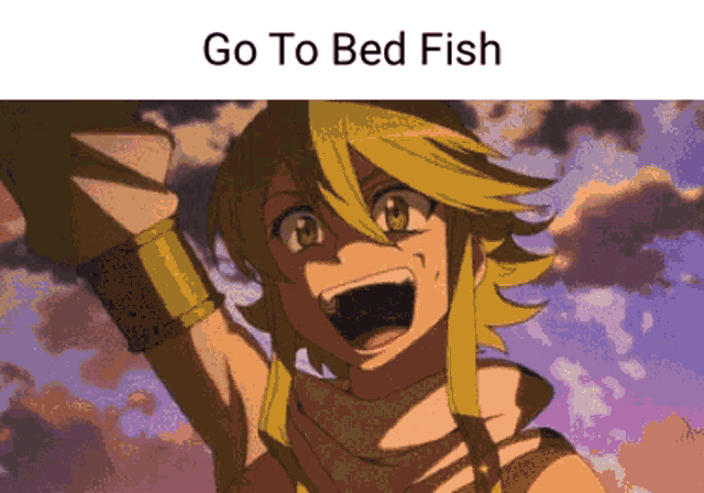 Leone Go To Bed Fish GIF - Leone Go To Bed Fish Akame Ga Kill GIFs