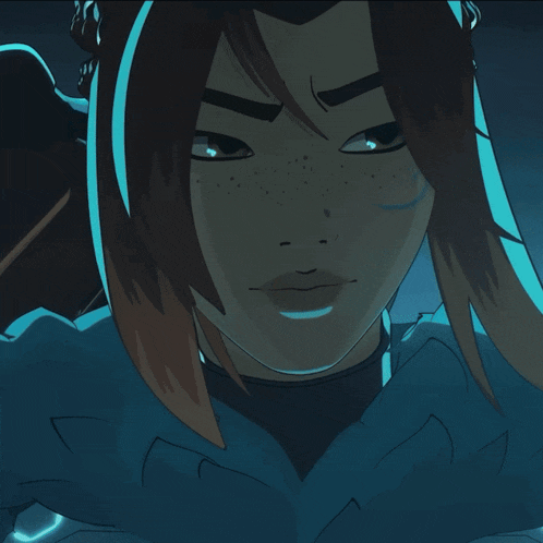 a close up of a cartoon character with freckles