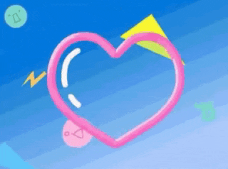 a cartoon cat is holding a pink heart shaped object