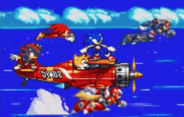 Final Fantasy Sonic Airplane GIF