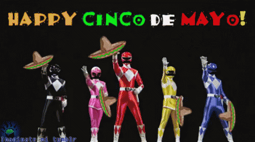 Happy Cinco De Mayo Power Rangers GIF - Cinco De Mayo Power Rangers Sombrero GIFs