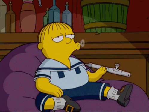 The Simpsons Ralph Wiggum GIF - The Simpsons Ralph Wiggum Smoke Rings GIFs
