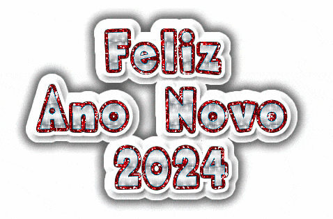 a sign that says feliz ano novo 2024 on a white background