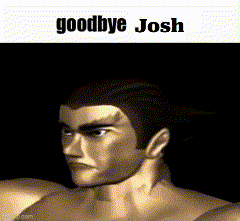 a picture of a man with the words goodbye josh written above him