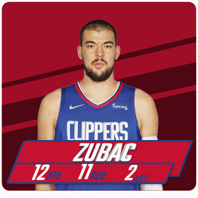 a man with a beard wearing a clippers jersey