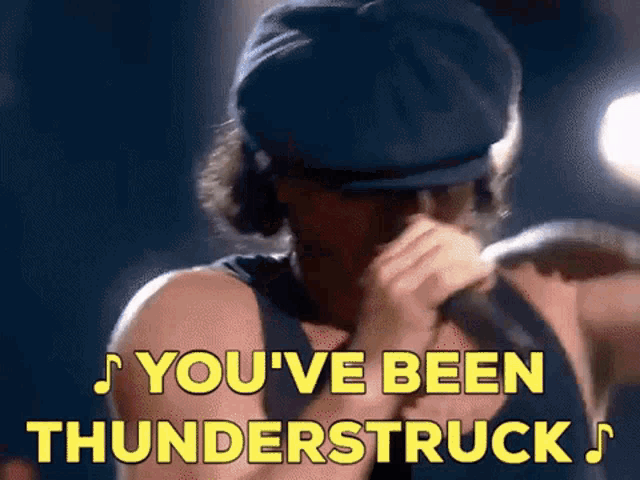 Ac Dc Youve Been Thunderstruck GIF - Ac Dc Youve Been Thunderstruck Brian Johnson GIFs