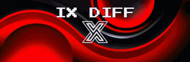a purple and black graphic with the words ix diff x
